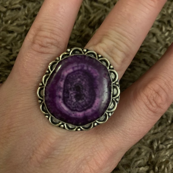 Purple Solar Quartz Ring - Picture 3 of 8